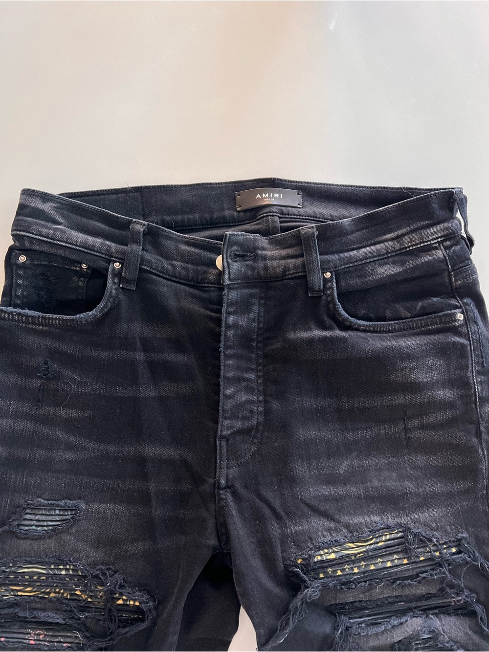 AMIRI Black Skinny Distressed Men's Jeans